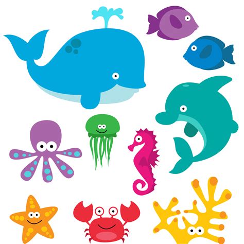 water animals clipart|ocean animals clip art free.